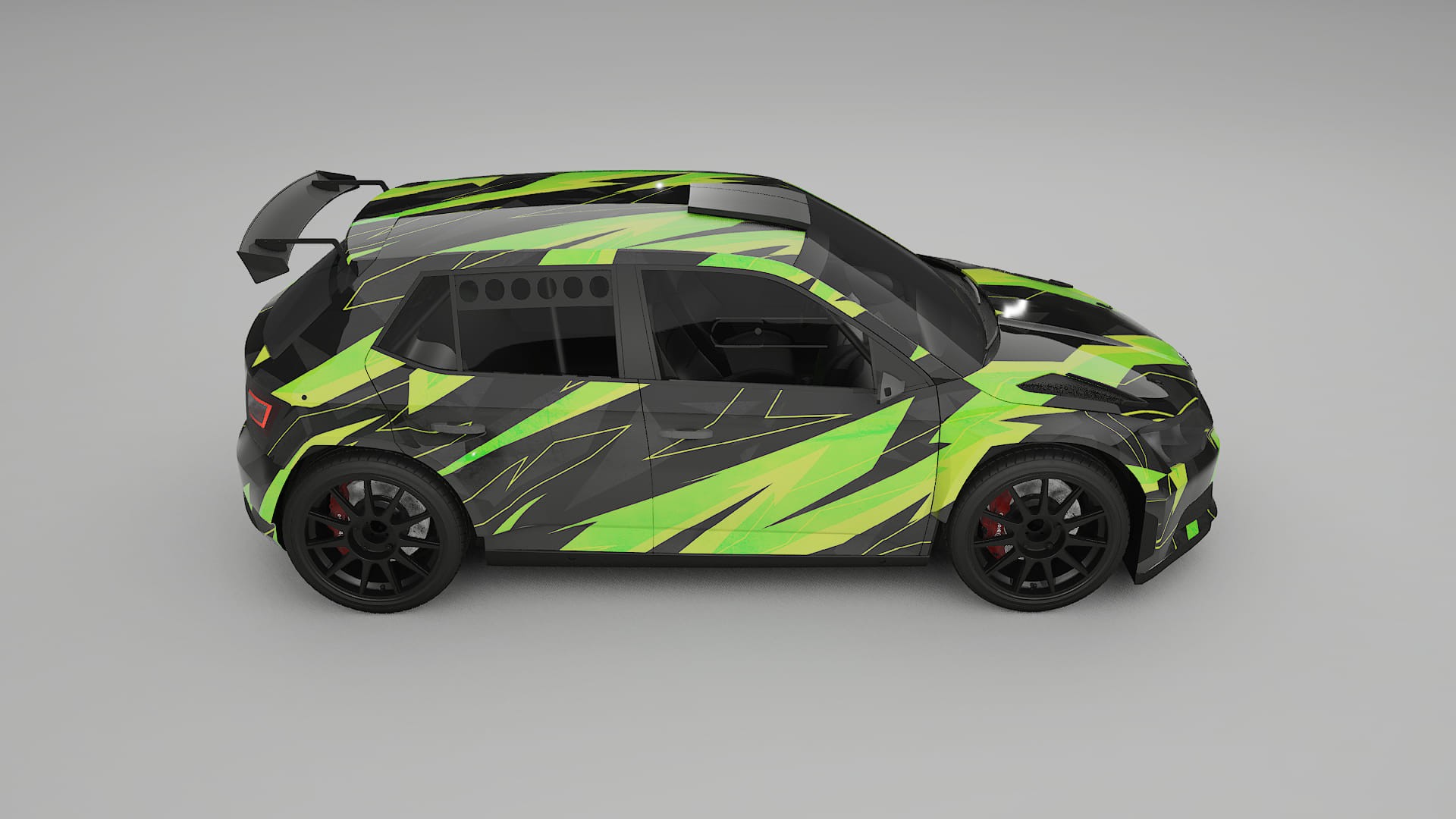 Škoda Fabia R5 6V NINJA TURTLES – Kit Wrap PPF Personalizzato in Pellicola Poliuretanica Stampabile