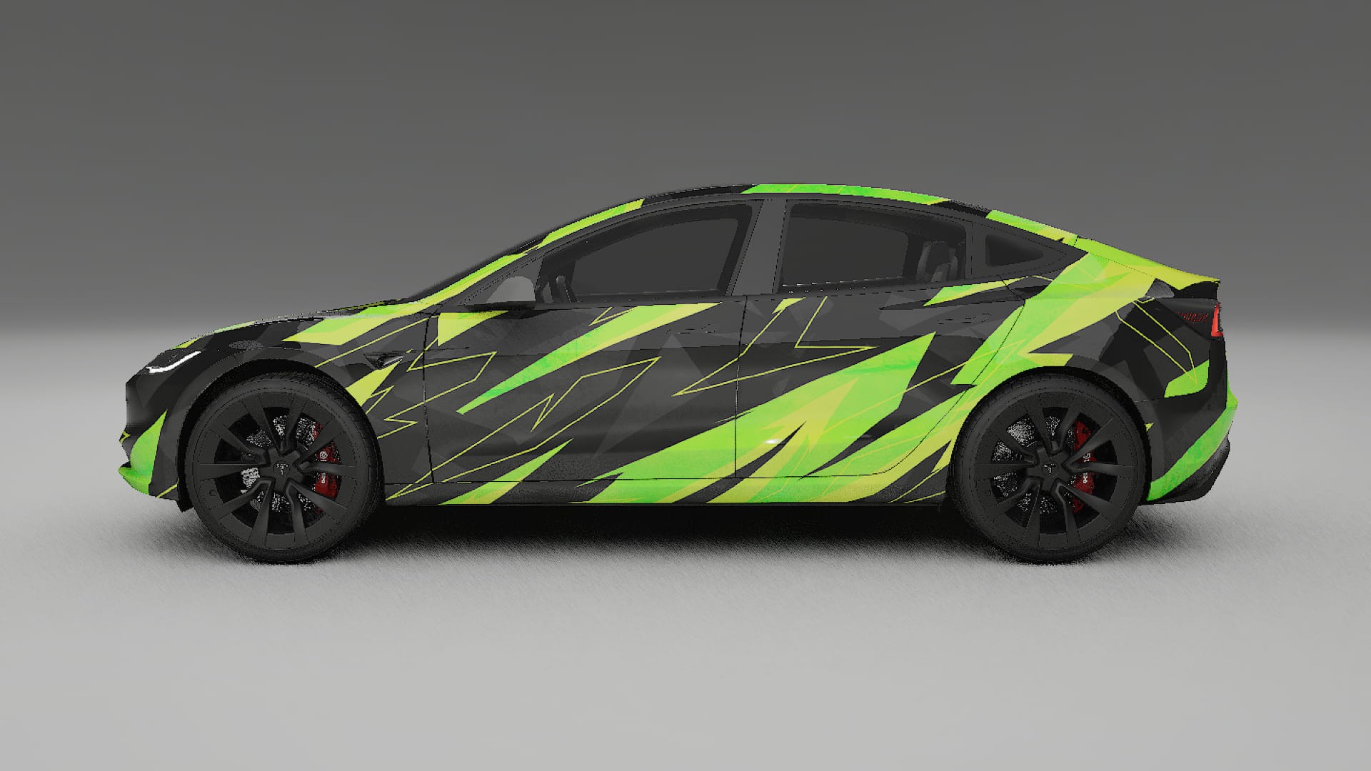 Tesla Model 3 Highland NINJA TURTLES – Kit Wrap PPF Personalizzato in Pellicola Poliuretanica Stampabile