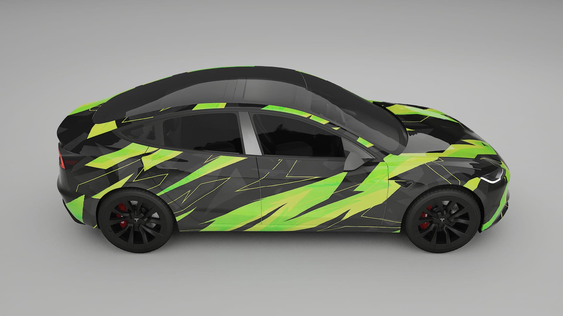 Tesla Model 3 Highland NINJA TURTLES Designed Wrap PPF Kit – Printable Polyurethane Film