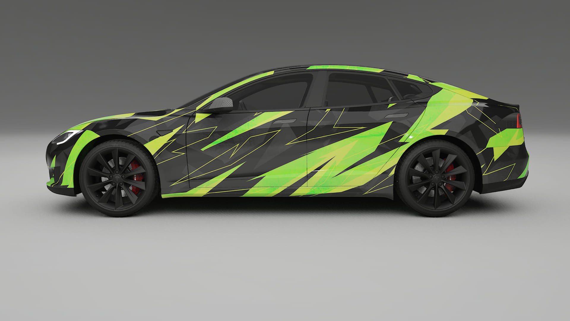 Tesla Model-S NINJA TURTLES – Kit Wrap PPF Personalizzato in Pellicola Poliuretanica Stampabile