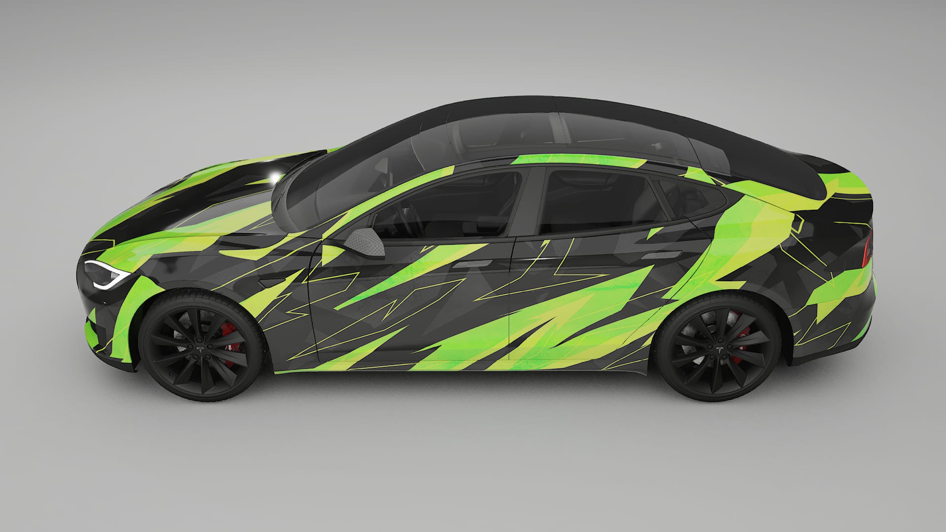Tesla Model-S NINJA TURTLES – Kit Wrap PPF Personalizzato in Pellicola Poliuretanica Stampabile