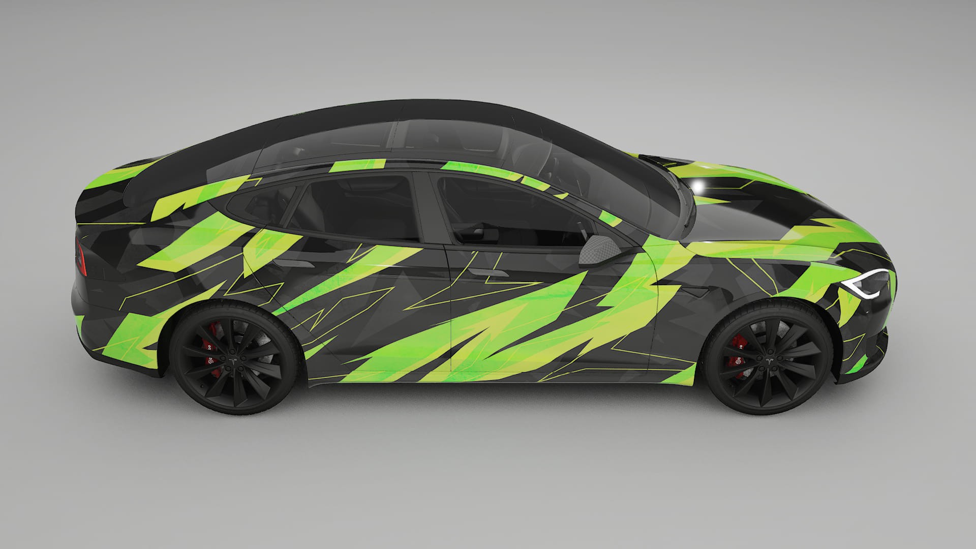 Tesla Model-S NINJA TURTLES – Kit Wrap PPF Personalizzato in Pellicola Poliuretanica Stampabile