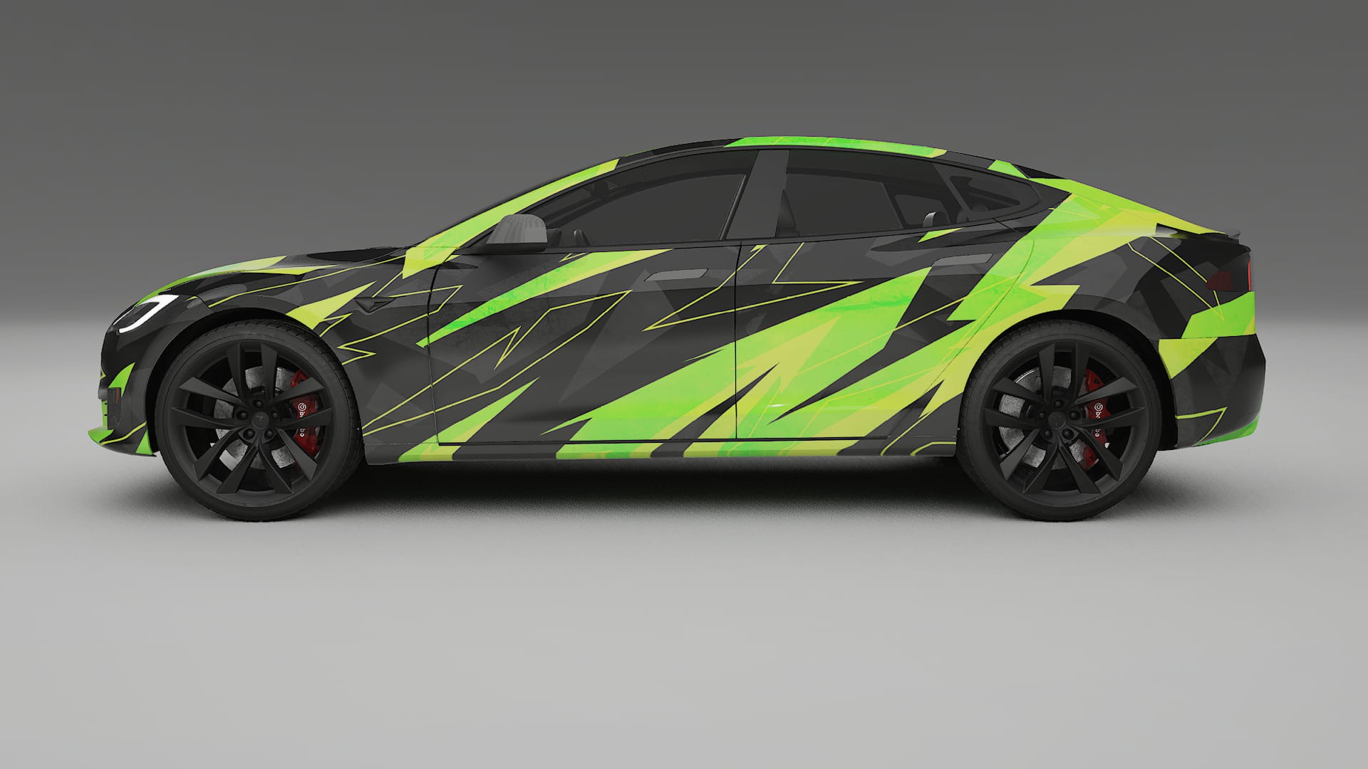 Tesla Model-S Refresh NINJA TURTLES – Kit Wrap PPF Personalizzato in Pellicola Poliuretanica Stampabile