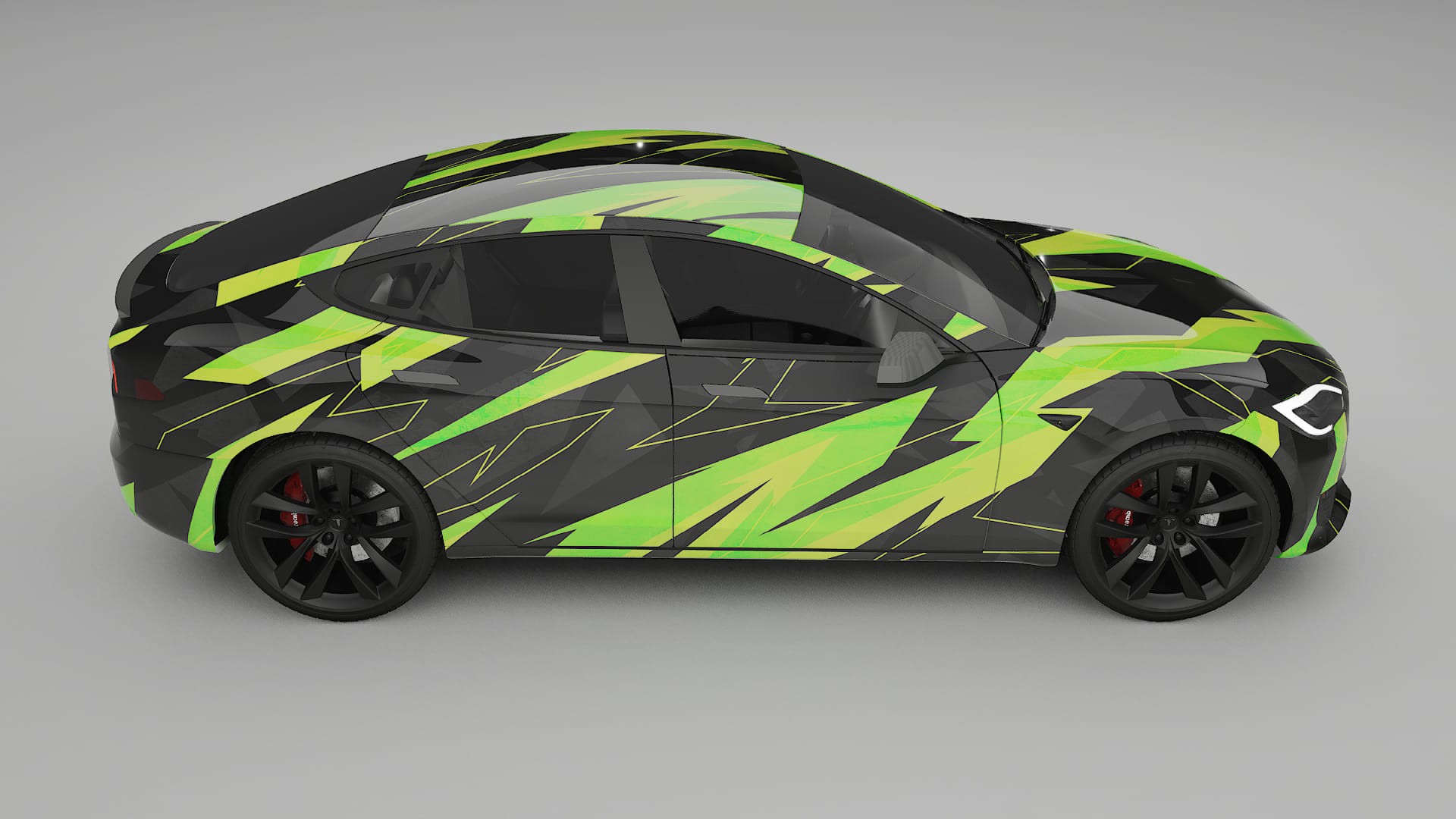 Tesla Model-S Refresh NINJA TURTLES – Kit Wrap PPF Personalizzato in Pellicola Poliuretanica Stampabile