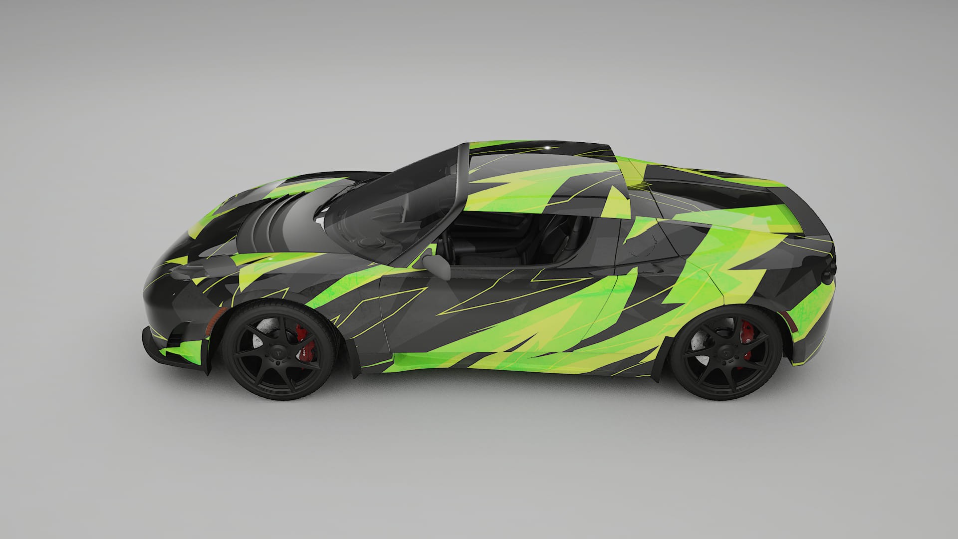 Tesla Roadster 2.5 NINJA TURTLES – Kit Wrap PPF Personalizzato in Pellicola Poliuretanica Stampabile