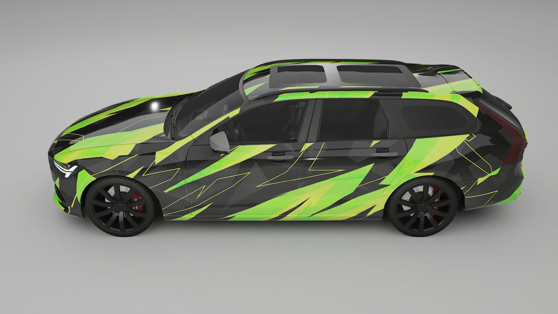 Volvo V90 P5 NINJA TURTLES – Kit Wrap PPF Personalizzato in Pellicola Poliuretanica Stampabile