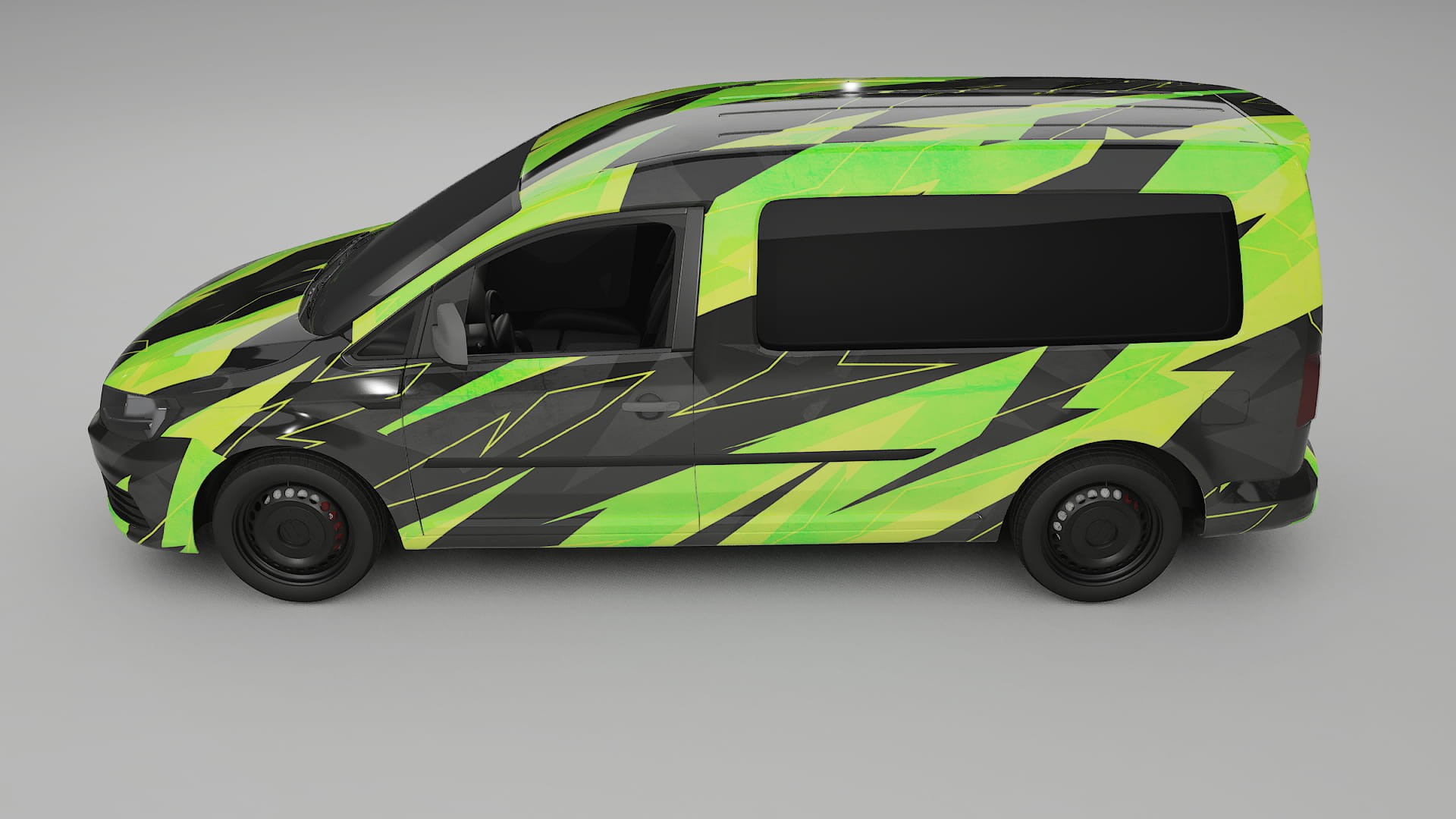 VW Caddy Maxi SB NINJA TURTLES – Kit Wrap PPF Personalizzato in Pellicola Poliuretanica Stampabile