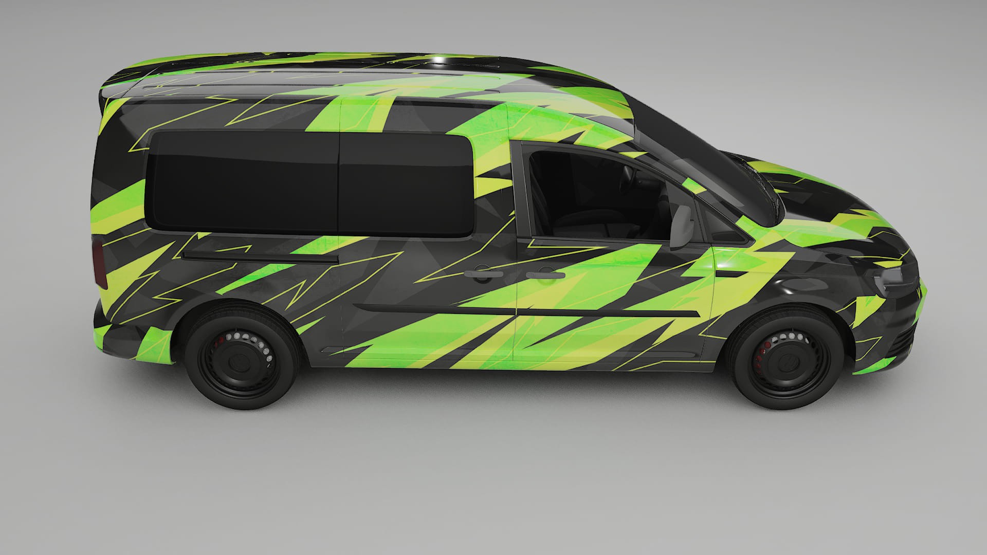 VW Caddy Maxi SB NINJA TURTLES – Kit Wrap PPF Personalizzato in Pellicola Poliuretanica Stampabile