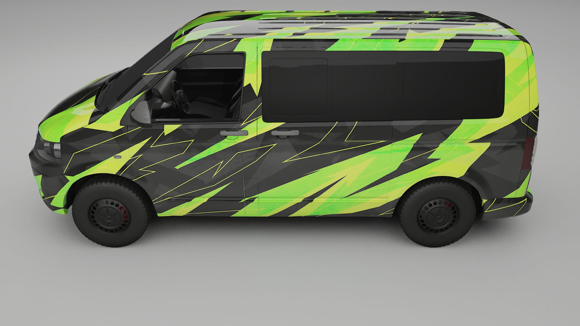 VW Transporter T5 Caravelle NINJA TURTLES – Kit Wrap PPF Personalizzato in Pellicola Poliuretanica Stampabile