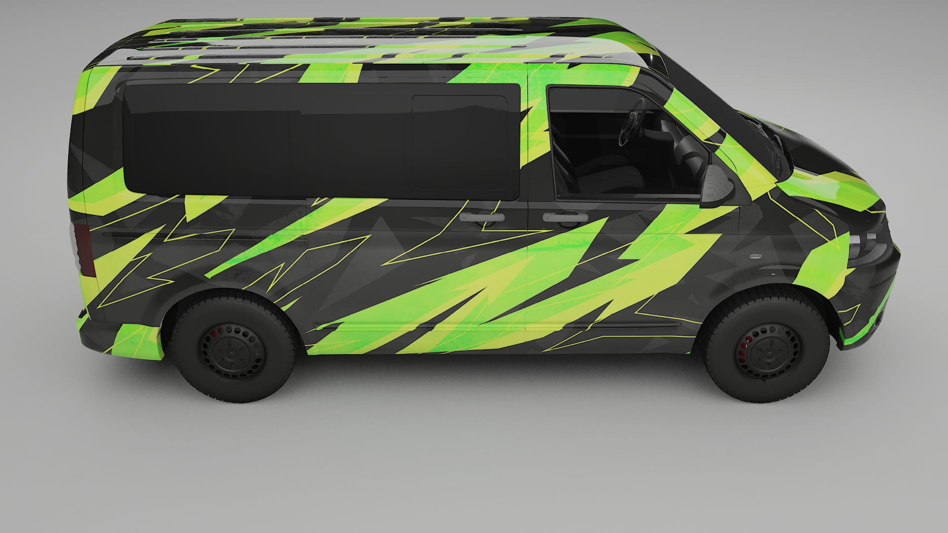 VW Transporter T5 Caravelle NINJA TURTLES – Kit Wrap PPF Personalizzato in Pellicola Poliuretanica Stampabile