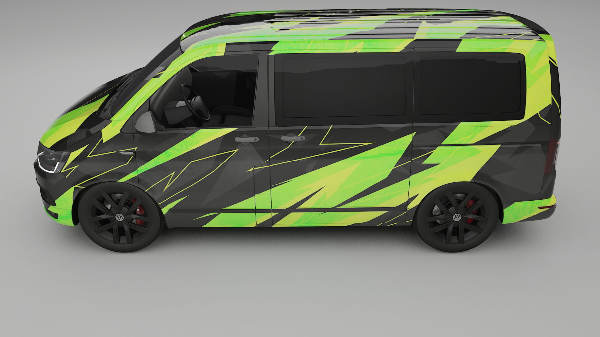 VW Transporter T6 Multivan NINJA TURTLES – Kit Wrap PPF Personalizzato in Pellicola Poliuretanica Stampabile