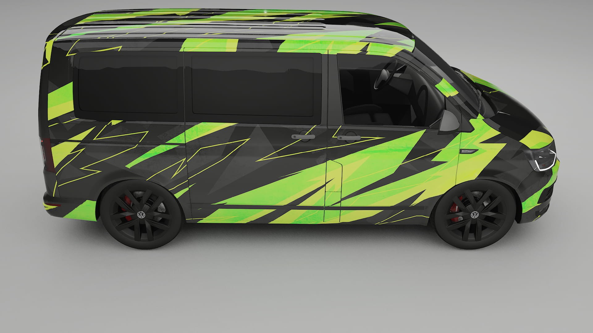 VW Transporter T6 Multivan NINJA TURTLES – Kit Wrap PPF Personalizzato in Pellicola Poliuretanica Stampabile
