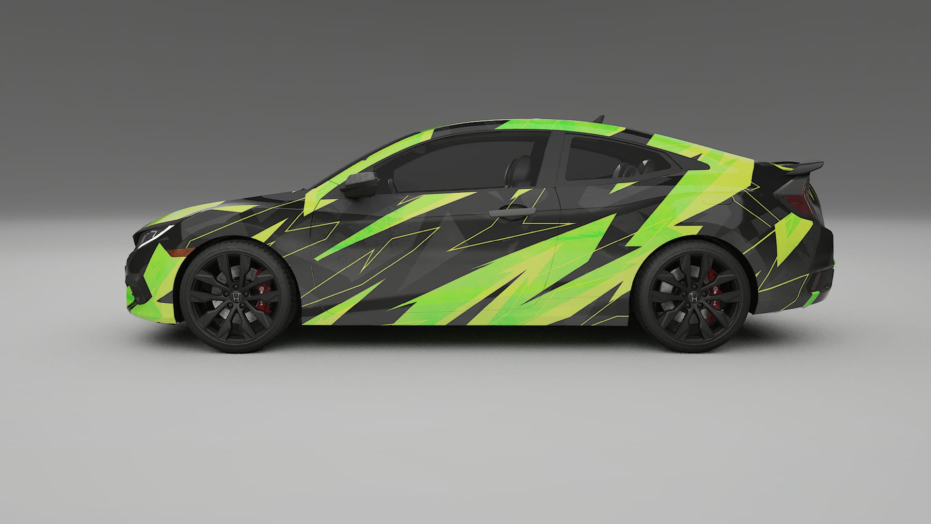 Honda Civic coupe prefacelift pre-LCI NINJA TURTLES – Kit Wrap PPF Personalizzato in Pellicola Poliuretanica Stampabile