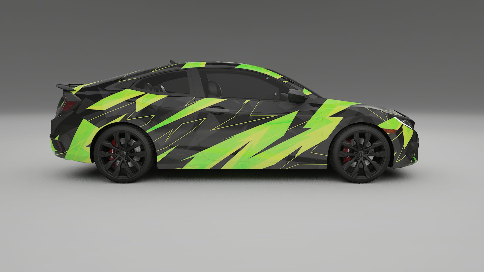 Honda Civic coupe prefacelift pre-LCI NINJA TURTLES – Kit Wrap PPF Personalizzato in Pellicola Poliuretanica Stampabile
