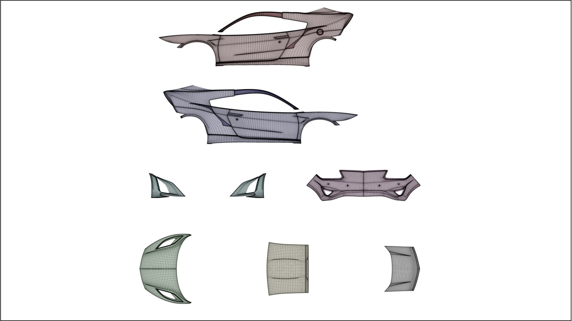 Honda NSX prefacelift pre-LCI NINJA TURTLES – Kit Wrap PPF Personalizzato in Pellicola Poliuretanica Stampabile