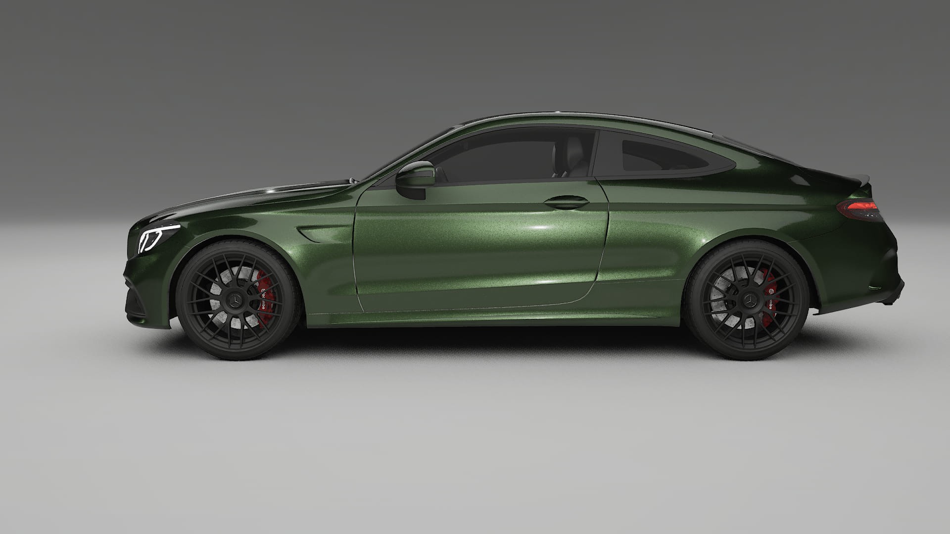 Mercedes C63 AMG W205 Coupe TPU Paint Protection Film | LAGOON Color Change PPF Full Pre-Cut Kit