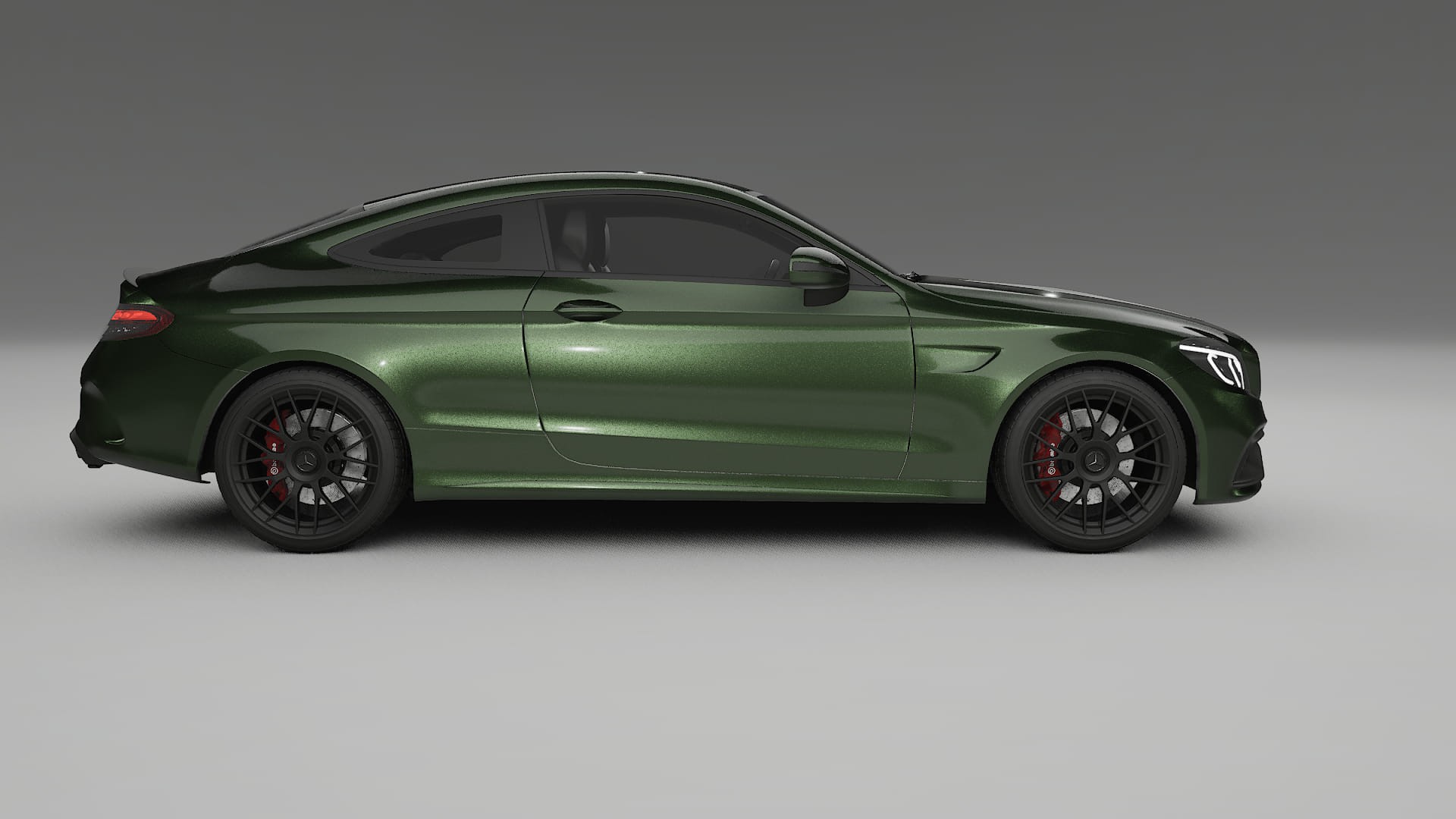 Mercedes C63 AMG W205 Coupe TPU Paint Protection Film | LAGOON Color Change PPF Full Pre-Cut Kit