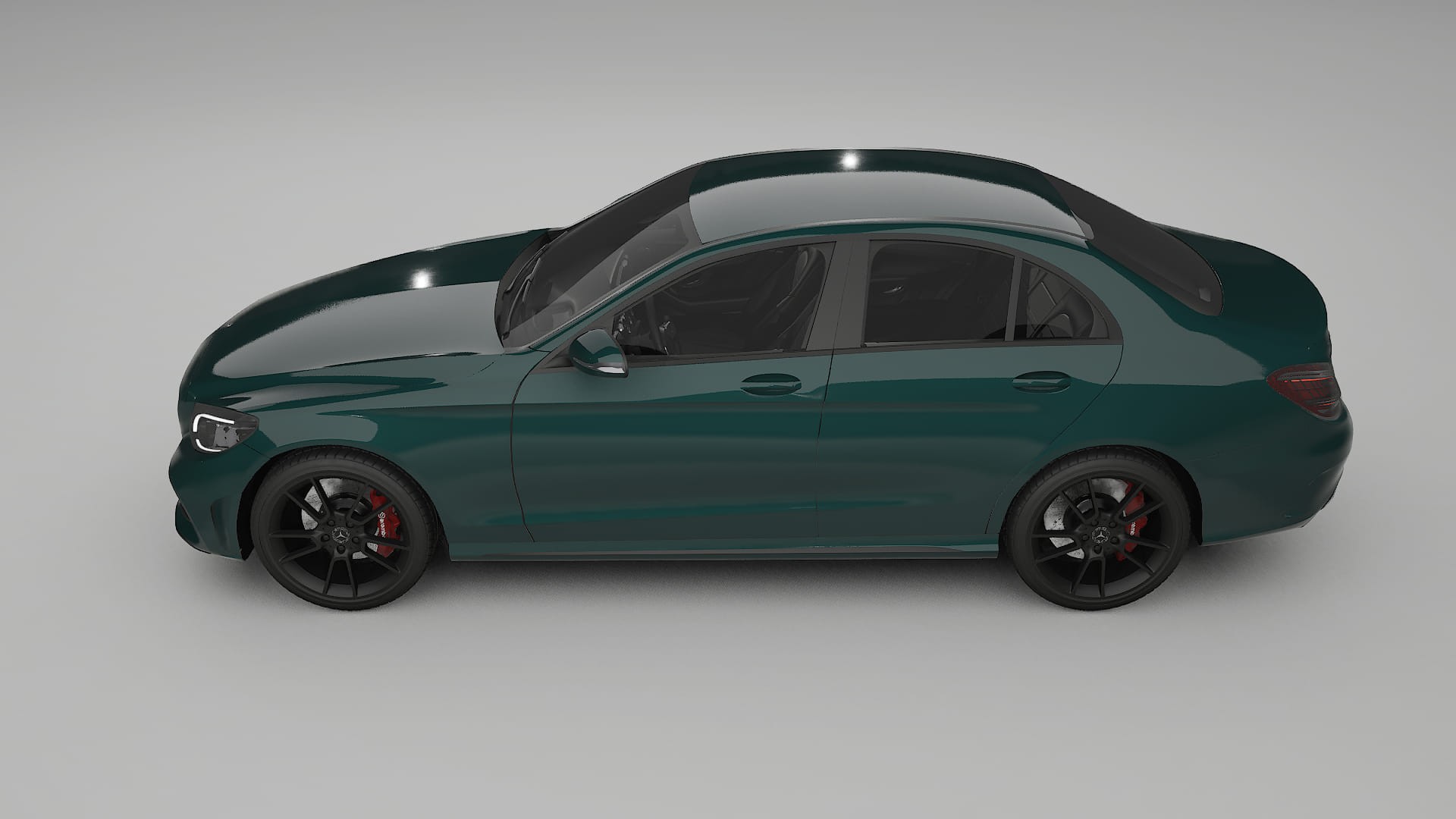 Mercedes C-Class W205 AMG sedan TPU Paint Protection Film | INFERNO Color Change PPF Full Pre-Cut Kit