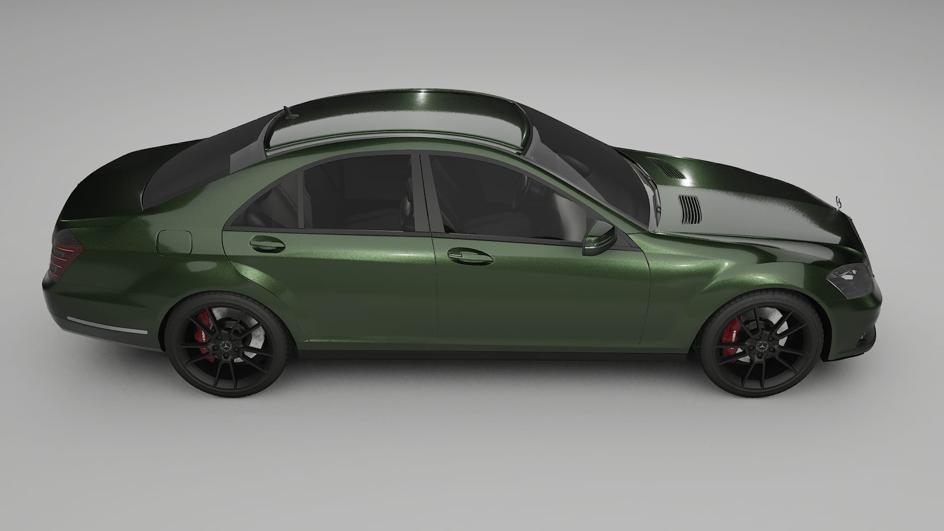 Mercedes S-class W221 facelift LCI TPU Paint Protection Film | LAGOON Color Change PPF Full Pre-Cut Kit