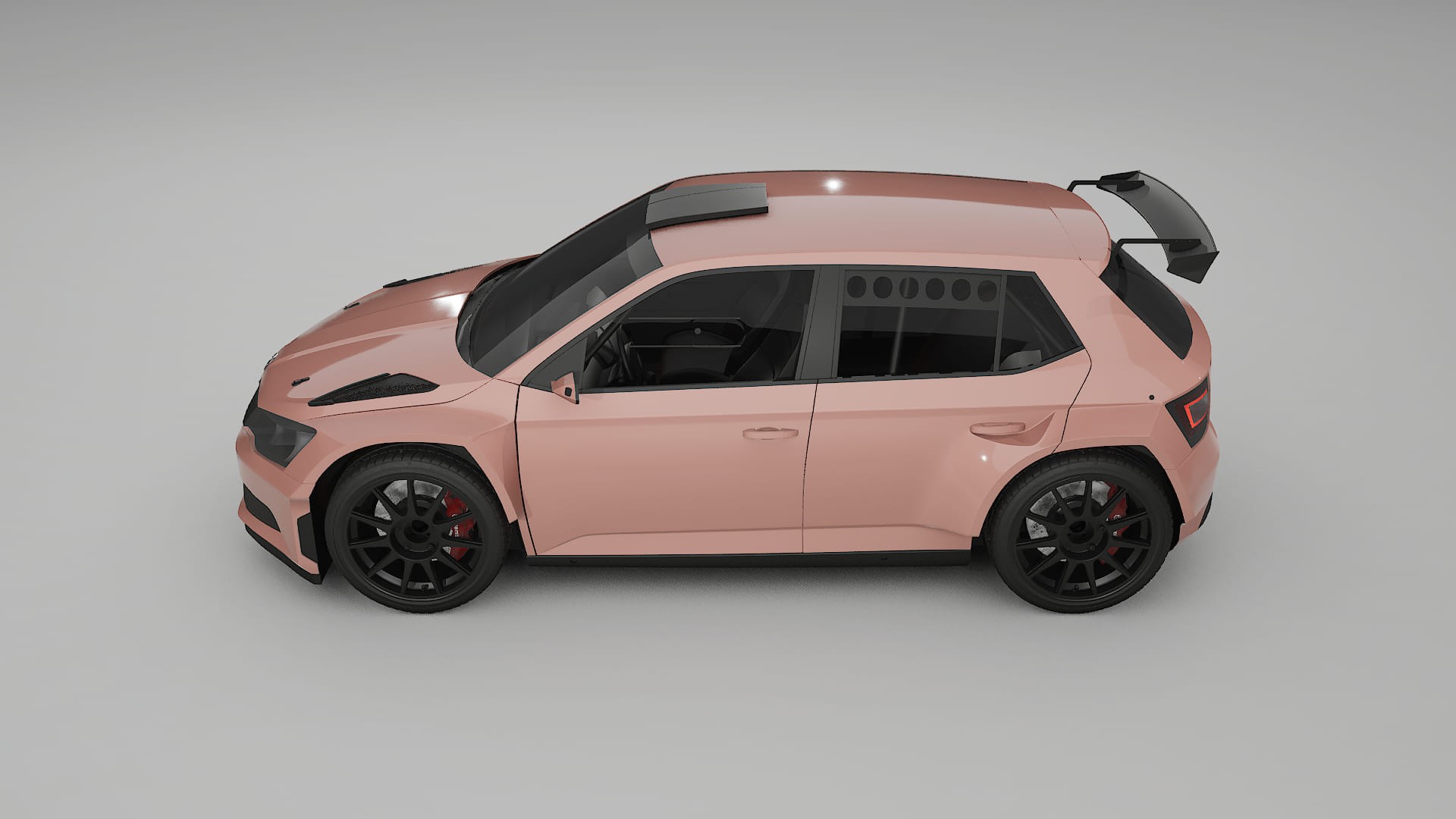 Škoda Fabia R5 6V TPU Paint Protection Film | BLUSH Color Change PPF Full Pre-Cut Kit