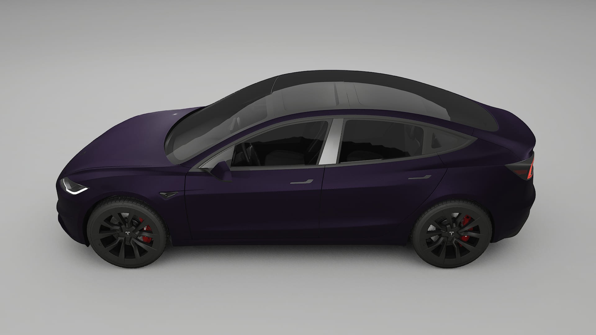 Tesla Model3 Highland TPU Paint Protection Film | VIOLET Color Change PPF Full Pre-Cut Kit