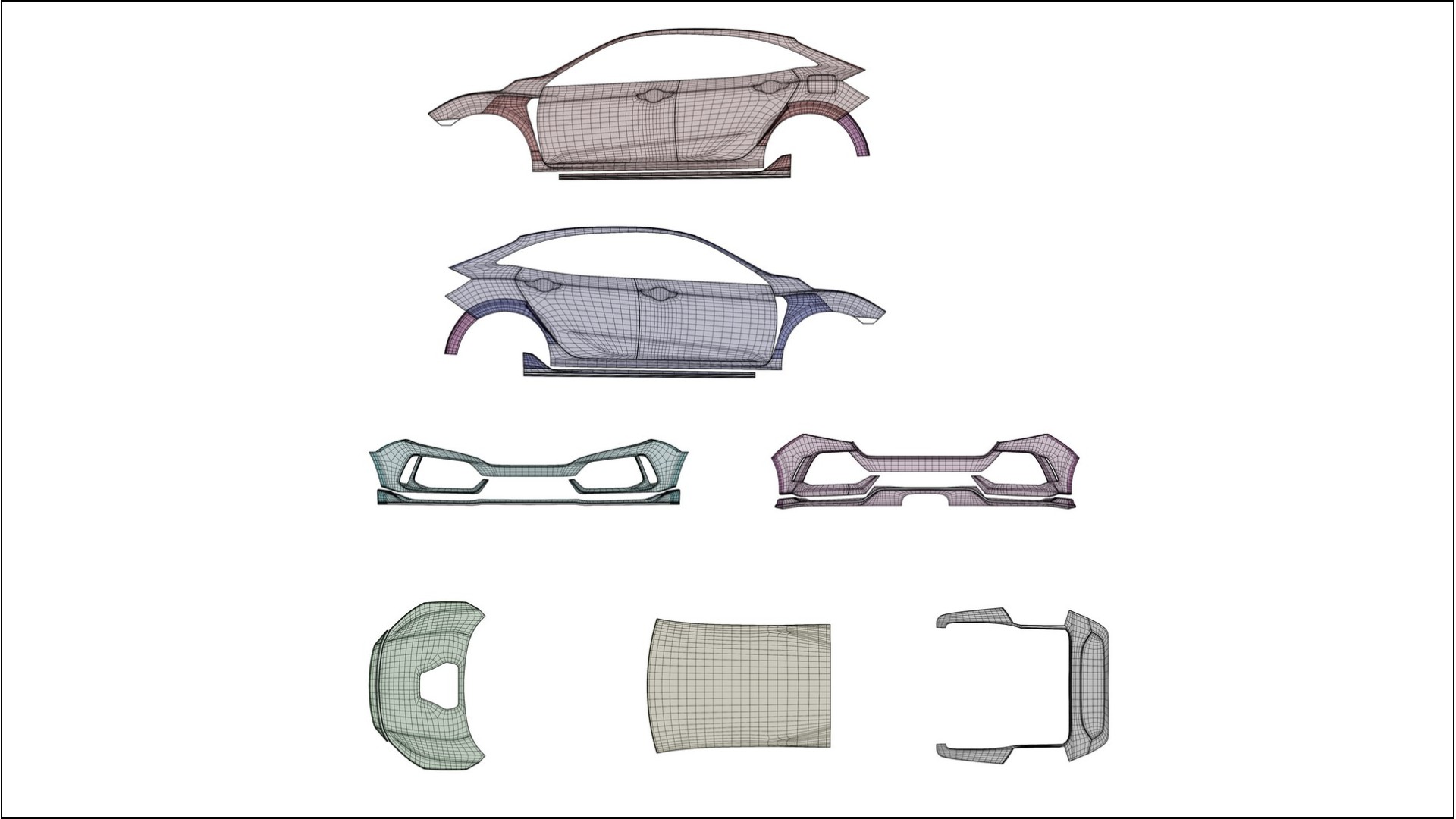 Honda Civic Type R Pellicola Protettiva TPU per Vernice | CINDER PPF Colore – Kit Completo Pre-Tagliato 2