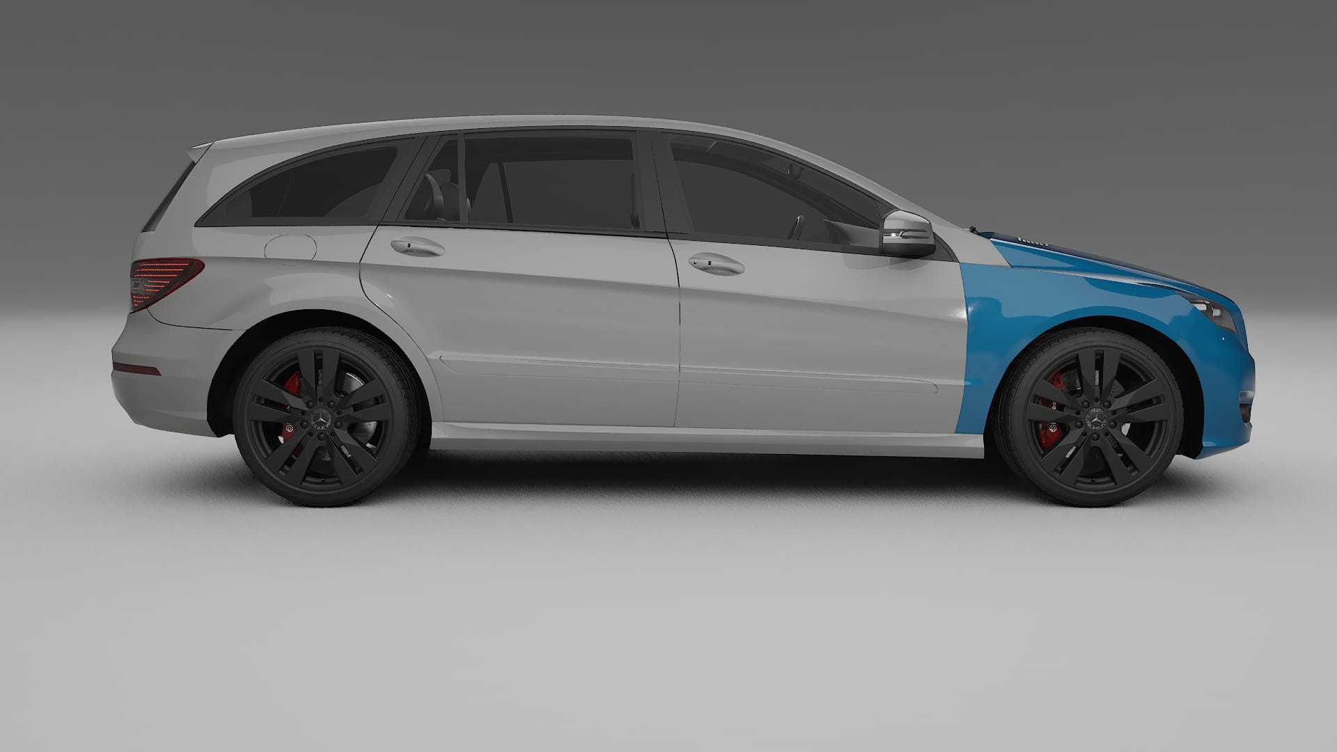 Pellicola Protettiva per Vernice Mercedes R-class W251 facelift LCI | CrystalGuard TPU Trasparente PPF Kit di Protezione Frontal